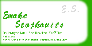 emoke stojkovits business card
